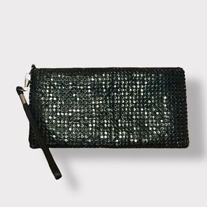 Elegant Black Sequin Clutch Wristlet
